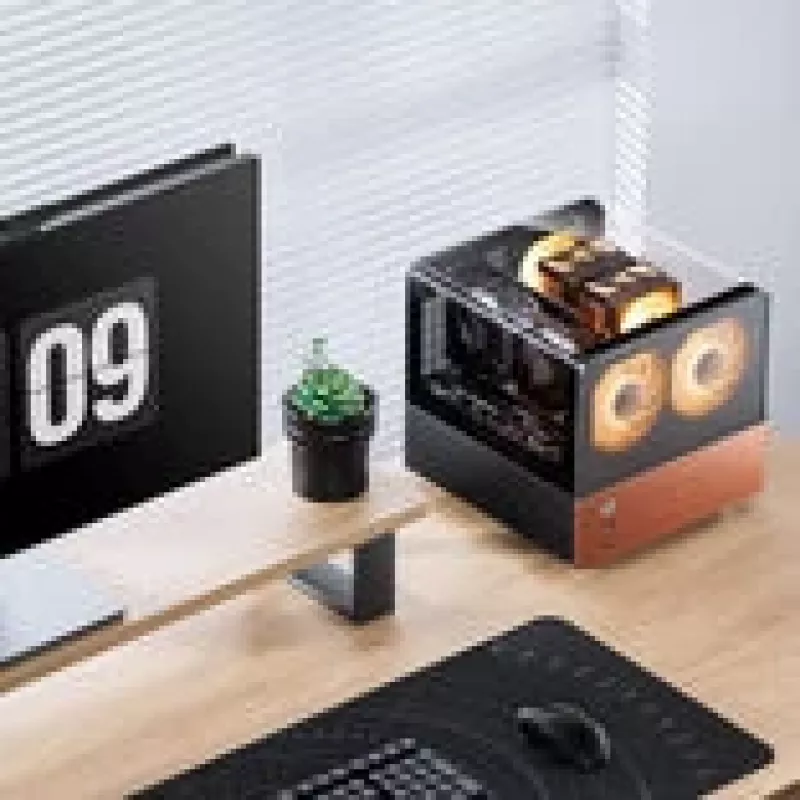 Jonsbo V12 stuks behuizing, Mini-tower, Micro-ATX - zwart (V12 Zwart)