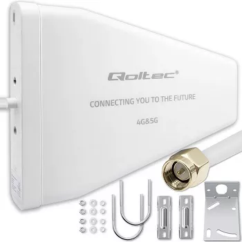 Externe 4G/5G LTE-antenne QOLTEC 9 dBi, N-bus, 3 m kabel