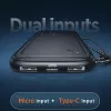 Draagbare powerbank USAMS PB56 10000 mAh 2x USB / USB-C / MicroUSB snelladen