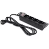 Qoltec aluminium PDU voor 10'' RACK | 1U | 16A | 4xFRANS | 1,8m