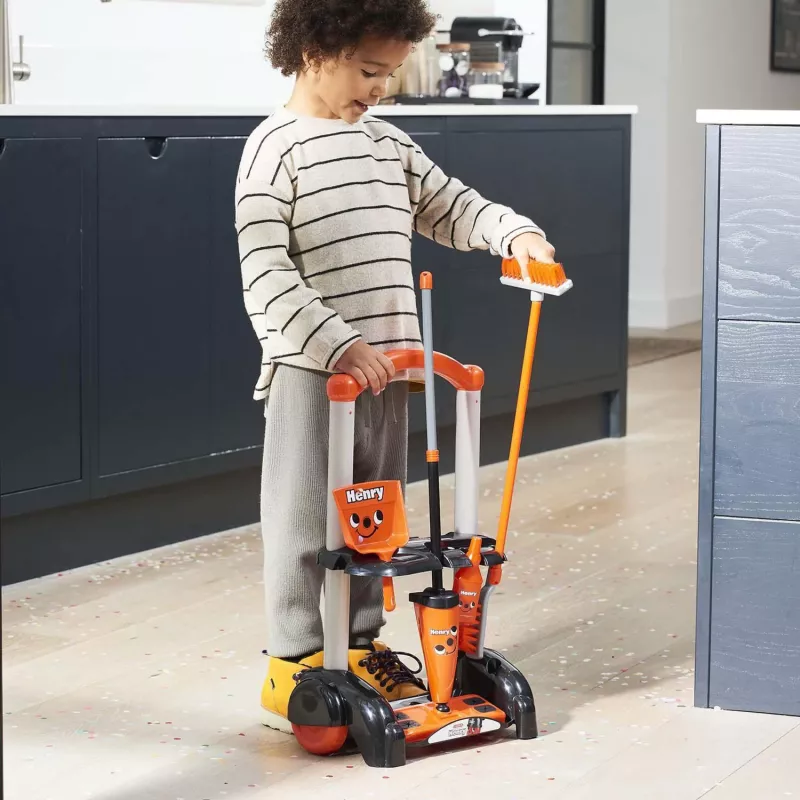 Kinderpoetswagen CASDON Henry, rood – huishoudspeelgoed voor rollenspellen