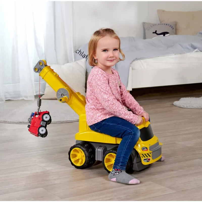 Kraanvrachtwagen BIG Power Worker Maxi kraan geel 3 tot 7 jaar