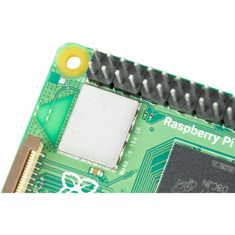 Single-board-computer Raspberry Pi 5 ontwikkelbord — 2400 MHz Arm Cortex-A76, tot 16 GB LPDDR4x, MicroSD, USB 3.2, Wi‑Fi 5