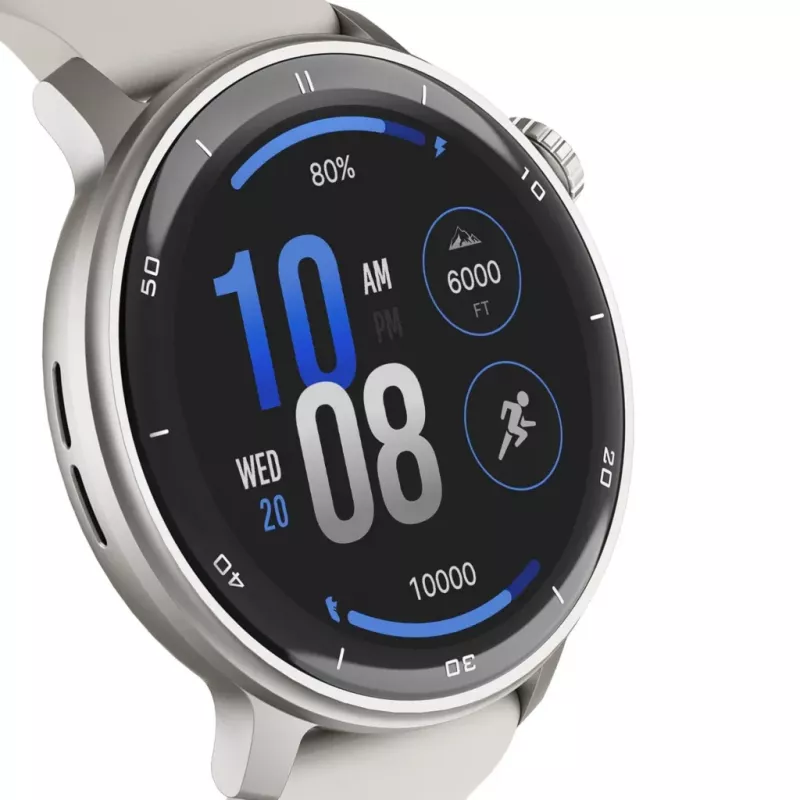 Smartwatch Stelio Activ GPS 46 mm zilver STSWA101SR, GPS, 46 mm behuizing