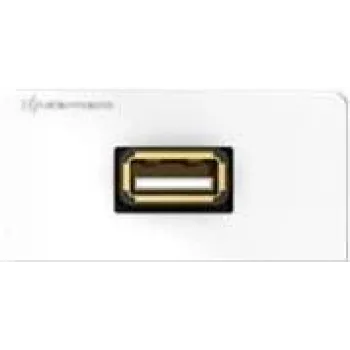 Wandmontage Click-module Kindermann Design USB 1 module wit RAL 9010