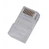 RJ45-stekker GEMBIRD PLUG3UP6/100, Cat5, rechte stekker, transparant, vergulde contacten, 100-pack