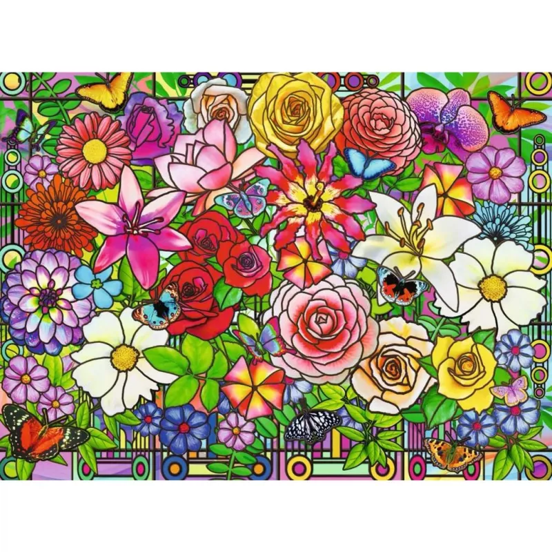 Ravensburger Feel Well & Puzzle - Bloemenvenster, 100 stukjes, tactiele elementen