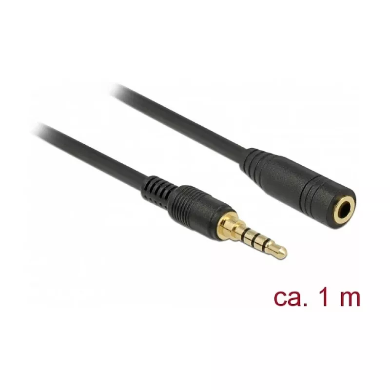 Audiokabel DeLOCK 85629 1m 3,5mm zwart