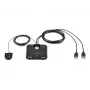 USB 2.0 2-poorts randapparatuur-sharing-apparaat ATEN US224AT — USB Type-A, 1,8 m kabel, zwart