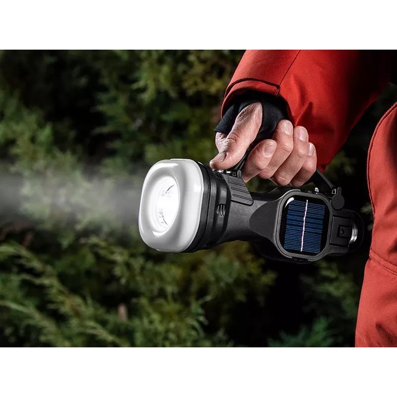 Zaklamp TRACER Camping Torch 47140 zonne-energie oplaadbaar, waterdicht