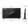 Sharp 40HF2265E 40 inch smart-tv Google TV, energie-efficiëntieklasse E