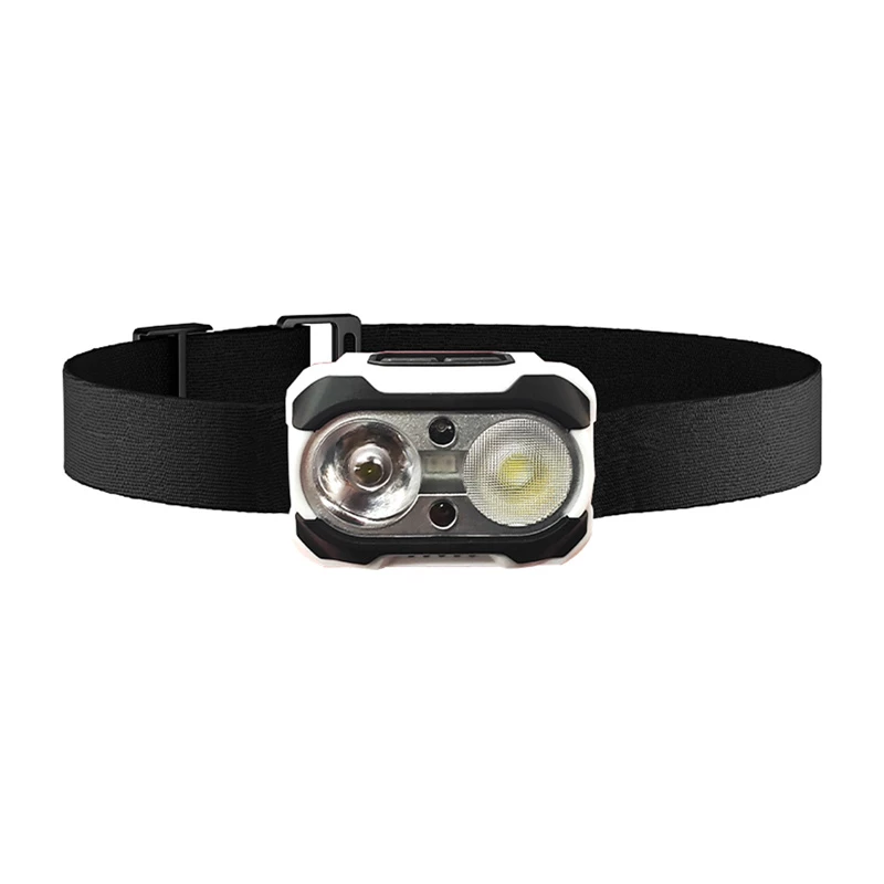Hoofdlamp Superfire HE10 led-hoofdlamp, compacte handsfree verlichting, oplaadbaar-compatibel