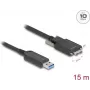 Actieve optische kabel DeLOCK 83217 USB 10 Gbps Type-A naar Micro-B 15 m