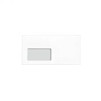MAILmedia 80010474 Envelop DIN lang (DL), met venster, wit, 80 g/m², zelfklevend