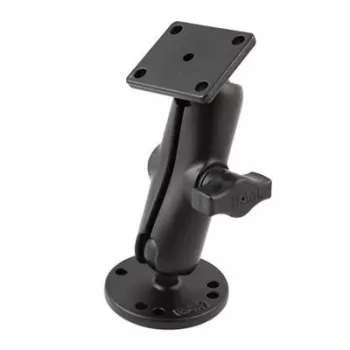 Dubbele kogelhouder met rechthoekige AMPS-plaat RAM Mount — 2,54 cm kogels, aluminium, zwart