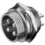 Microfoon inbouwstekker, 4-pin, inbouwaansluiting zwart, 1 stuk