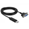 Seriële kabel DeLOCK 66281 zwart 1,8 m RS-232 USB Type-A