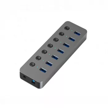 Adapter USB A 3.0 – 7 x USB 3.0 met schakelaars