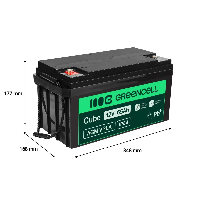Batterij AGM VRLA 12V 65Ah IP54