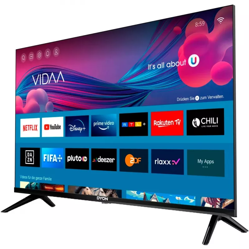 Dyon SMART 43 VX LED-tv 108 cm 109,20cm (43) DVB-S2, DVB-C, DVB-T2, CI+, Full HD, Smart TV, WLAN zwart [energieklasse E] (D800218)