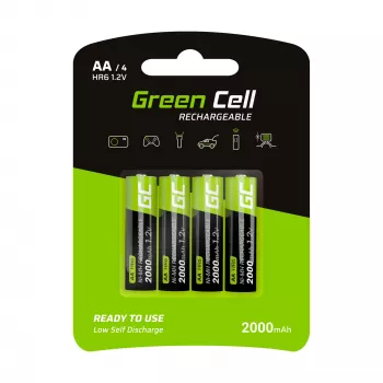 Accu Green Cell GR02 — NiMH AA 1,2 V 2000 mAh, 2 stuks