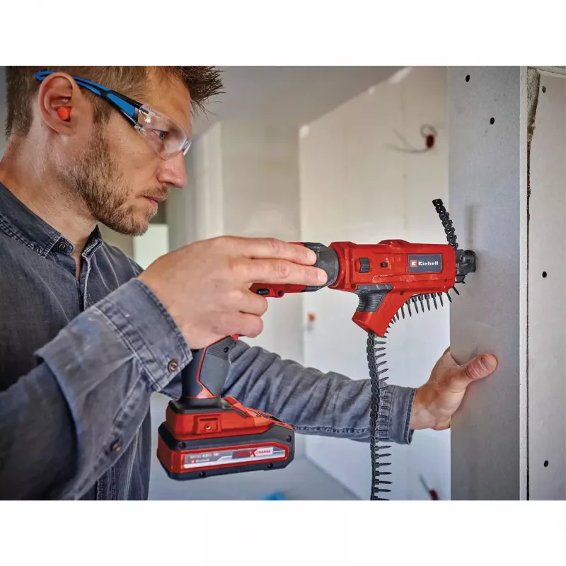 EINHELL gipsplaatschroefmachine-magazijnopzetstuk voor TE‑DY 18 Li en TC‑DY 710 E — rood