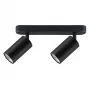 Maclean MCE452 B wand- en plafondspot, verstelbaar, aluminium, 2xGU10, mat zwart