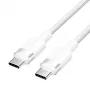 Vention TRDWH USB-C-naar-USB-C-kabel, gevlochten, 2 m, 60 W PD, 3 A, 480 Mbps, wit