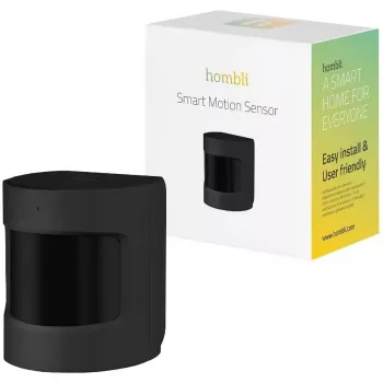 Bewegingsmelder Hombli HBSM-0100 — PIR-draadloze wandmelder, 8 m detectie, op batterij, zwart
