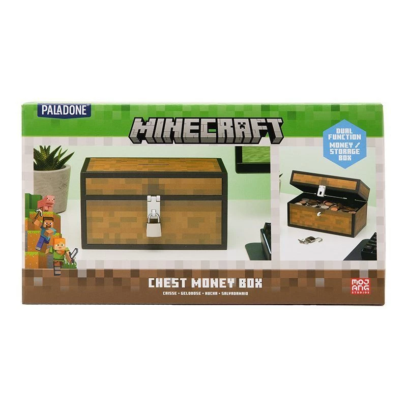 Spaarpot Paladone Minecraft-kist-design PP13601MCF muntbank voor kinderen en fans