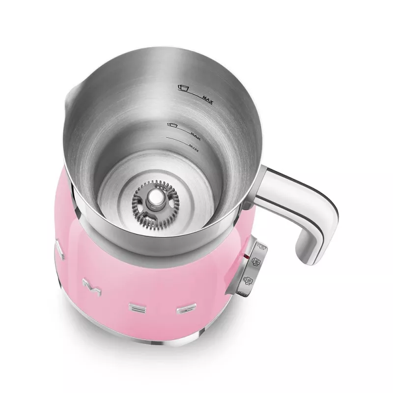 Automatische melkopschuimer Smeg MFF11PKEU rose roestvrij staal 500W