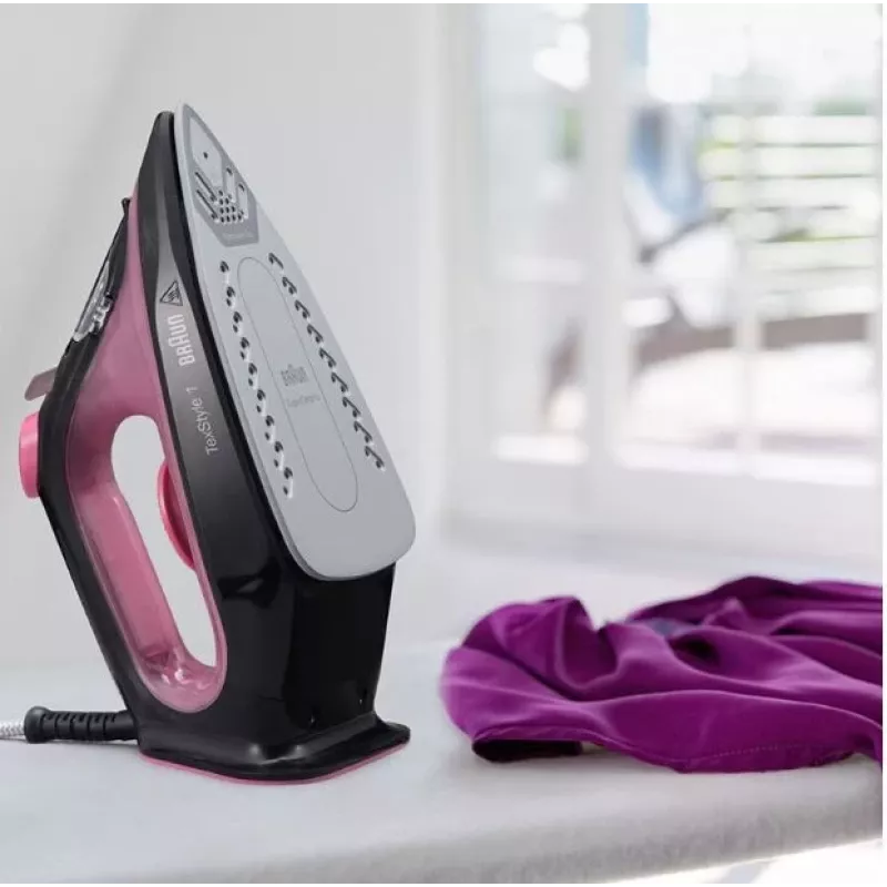 Braun TexStyle 1 droog- en stoomstrijkijzer keramische zool 2000 W zwart, paars