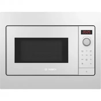 Inbouw-magnetron solo Bosch BFL523MW3, 800 W, 20 L, wit, touch- en draaiknop