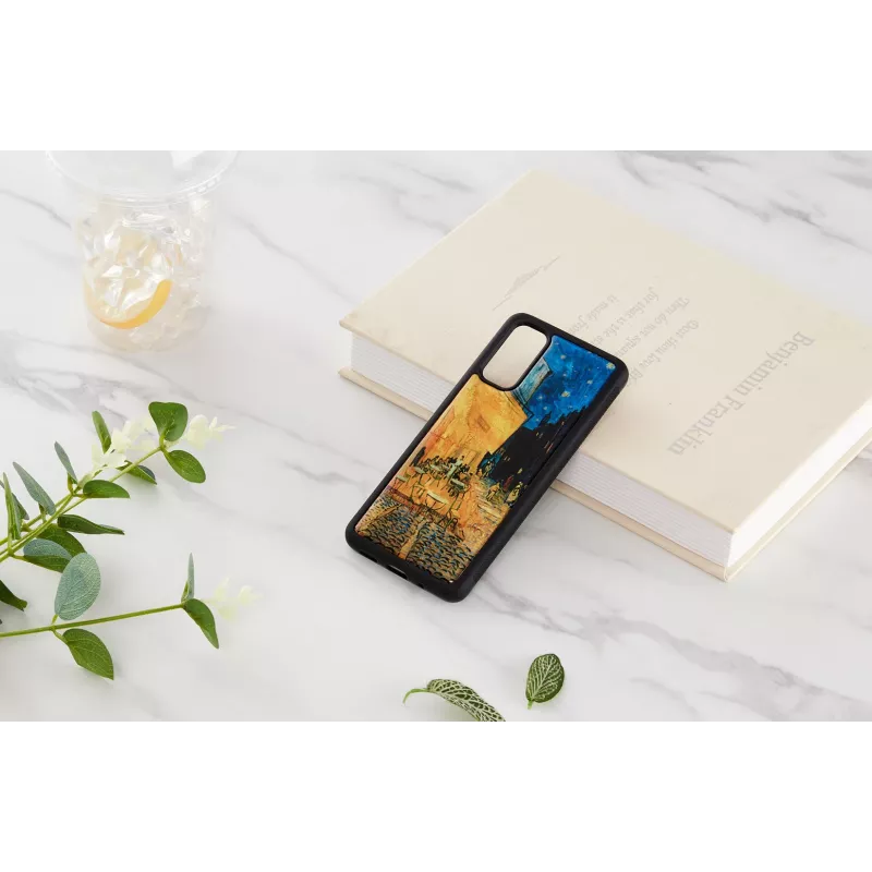 Hoes iKins voor Samsung Galaxy S20 – zwart, Caféterrasse-design