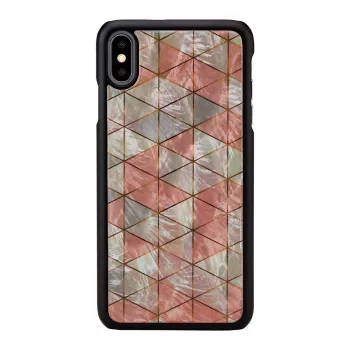 Beschermhoes iKins voor iPhone XS Max — ruitpatroon, zwart