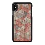 Beschermhoes iKins voor iPhone XS Max — ruitpatroon, zwart