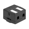 Delock 85842 Lege Keystone-behuizing, 2 poorten, met magnetische voet, zwart