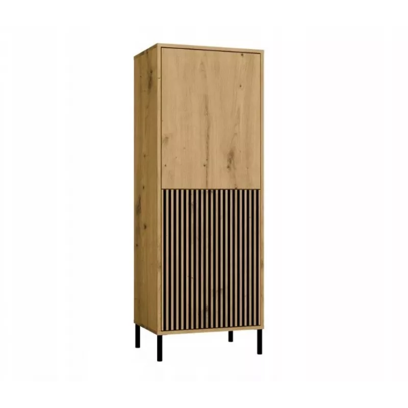 KAMARO 2DK smalle/GŁ eiken ARTISAN DISPLAY CABINET