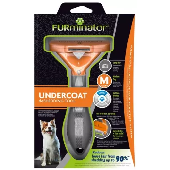 Ontklittingsgereedschap FURminator M voor langharige honden, roestvrijstalen rand, maat M (middelgrote rassen 10–25 kg)