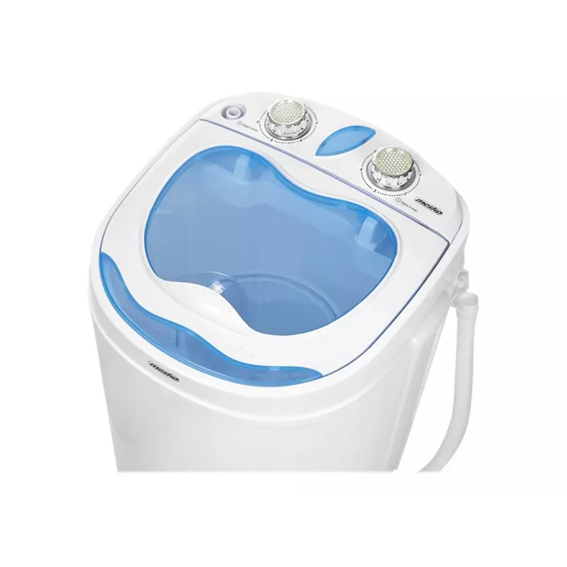 Bovenlader wasmachine Mesko MS 8053 — 3 kg capaciteit, 360×370×530 mm, blauw/wit