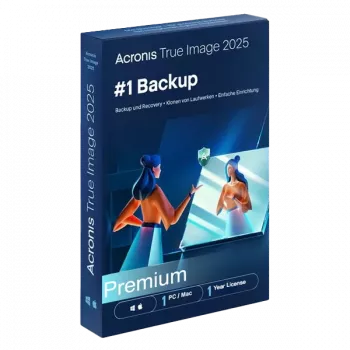 Acronis True Image | Premium + 1 TB cloudopslag | 1 pc/MAC | 1 jaar
