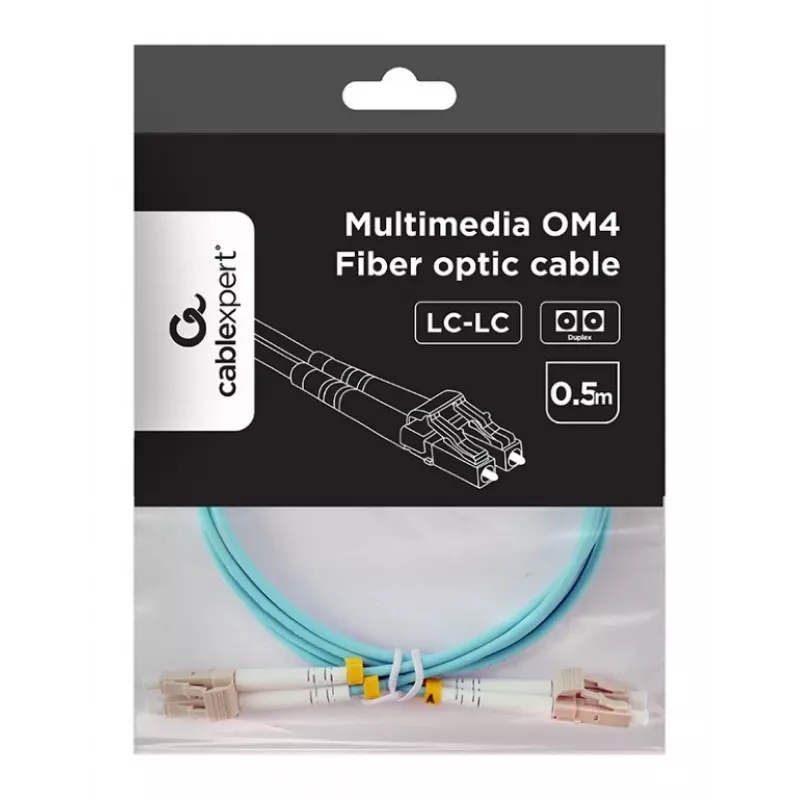 Multimode-kabel Duplex OM4 50/125, LC/LC, 0,5 m