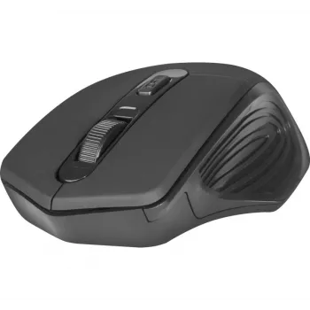 Draadloze optische muis DEFENDER Datum MB-345 RF, dubbelhandig/rechtshandig, 1600 DPI, 3 toetsen, USB RF-ontvanger, zwart