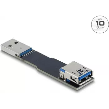 Gender-adapterkabel DELOCK 67420 — USB Type-A naar Type-A, zwart