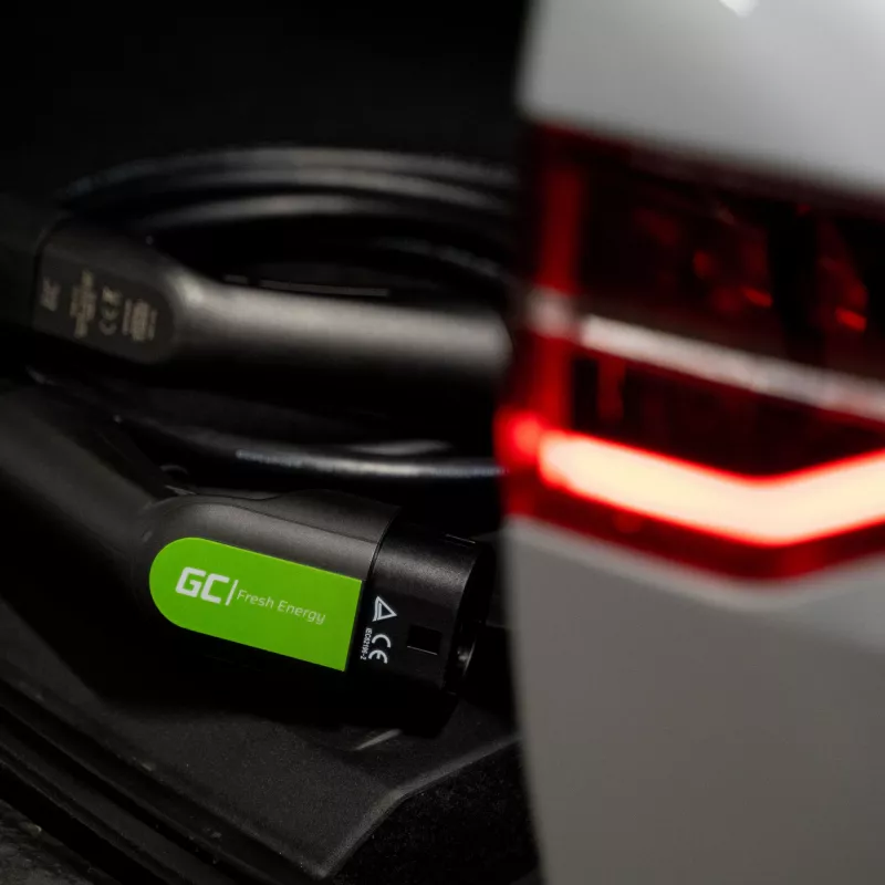 Oplaadkabel voor elektrische voertuigen Green Cell EV13 zwart Type 2 5m