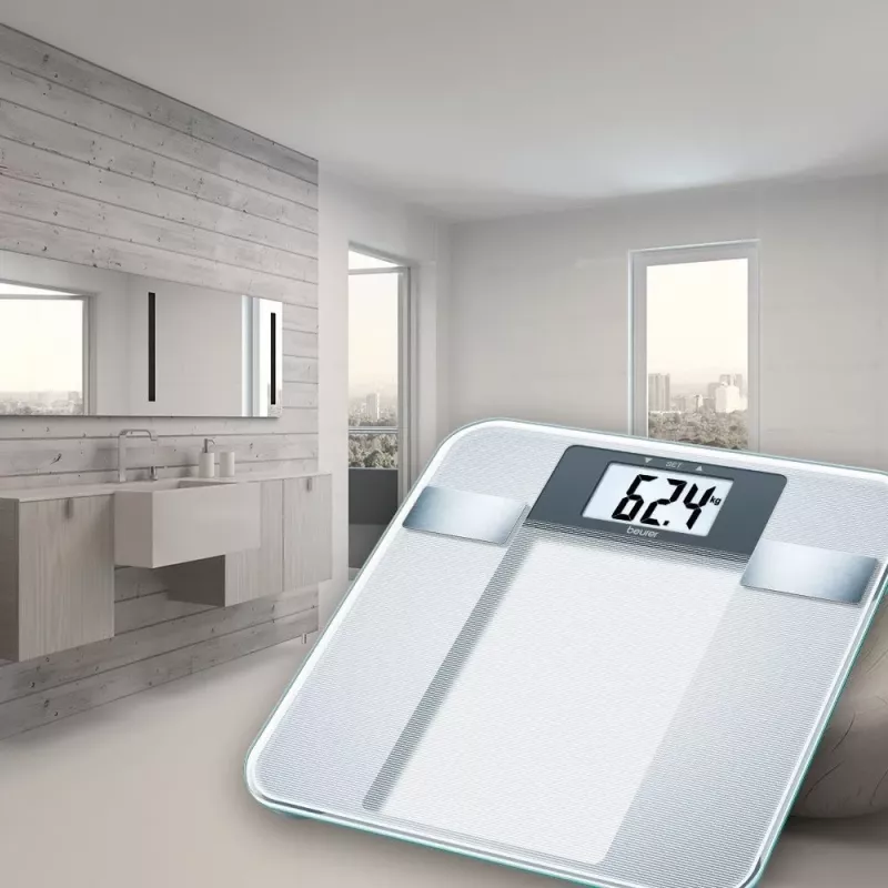 Beurer BG 13 Square grijs, transparant elektronische personenweegschaal