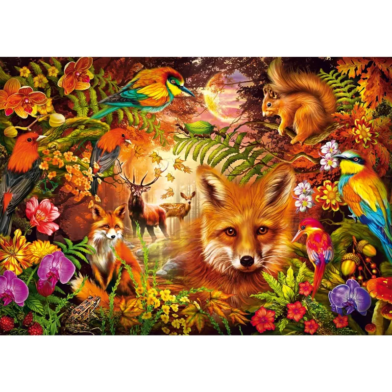 Bloemen, vacht en veren, puzzel 1000 stukjes