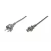 Assmann stroomkabel. Schuko - C5 M/V. 1,2 m. H05VV-F3G 0,75 mm². blauw (AK-440115-012-S)