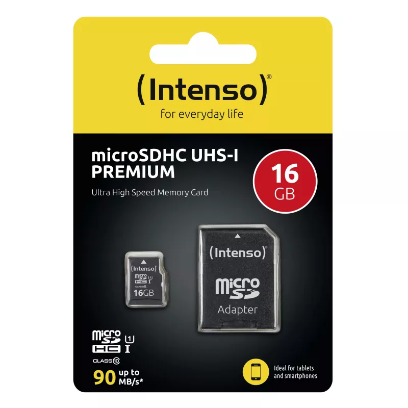 Flashgeheugen Intenso 16GB microSDHC UHS-I Class 10