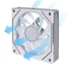 120mm Lian Li UNI FAN SL-INF Wireless ARGB PWM — wit, modulair magnetisch ventilatorsysteem